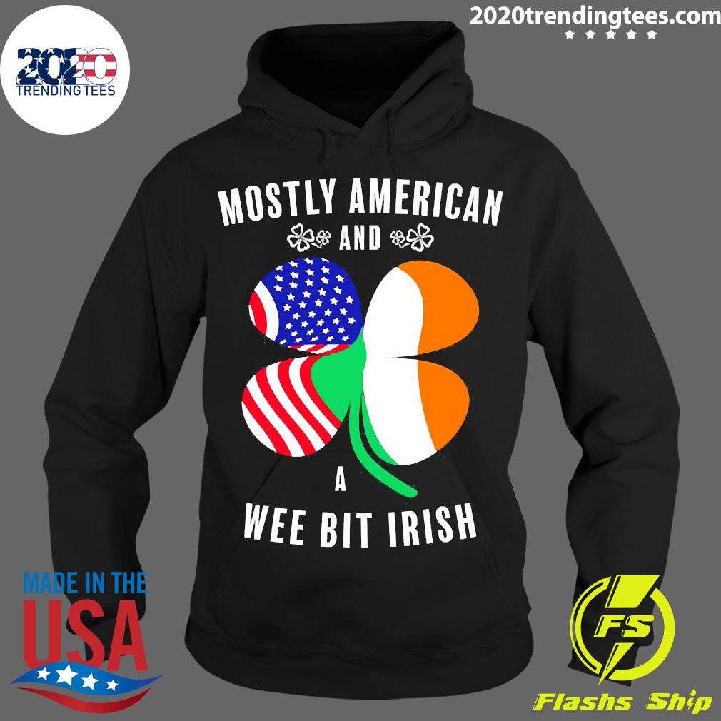 Official mostly American Wee Bit Irish Funny Paddy St - Adult & Kids T-Shirts, Sweatshirts & Hoodies apparel design preview 2