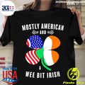 Official mostly American Wee Bit Irish Funny Paddy St - Adult & Kids T-Shirts, Sweatshirts & Hoodies apparel design preview 1