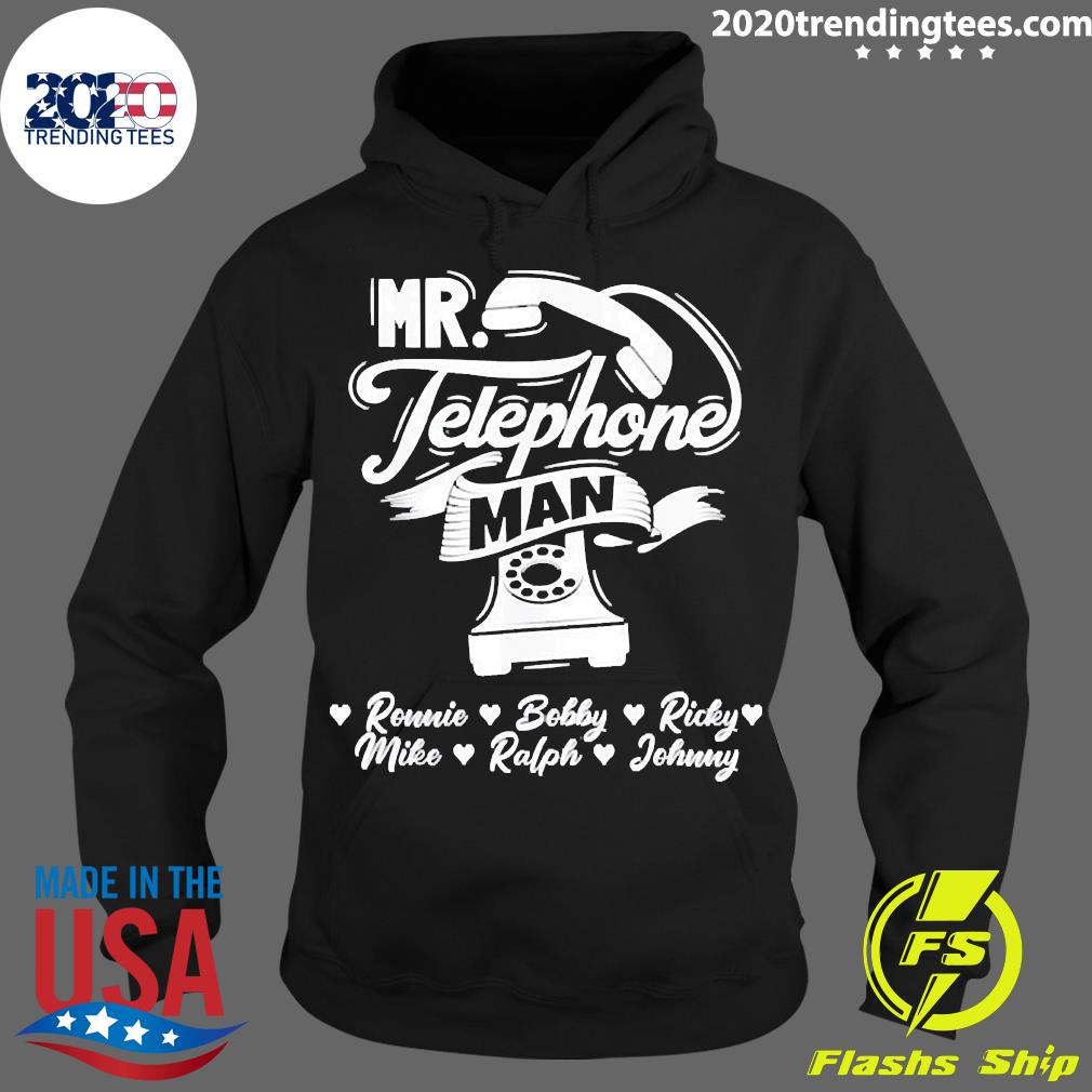 Official mr. Telephone Man Ronnie Bobby Ricky Mike - Adult & Kids T-Shirts, Sweatshirts & Hoodies apparel design preview 2