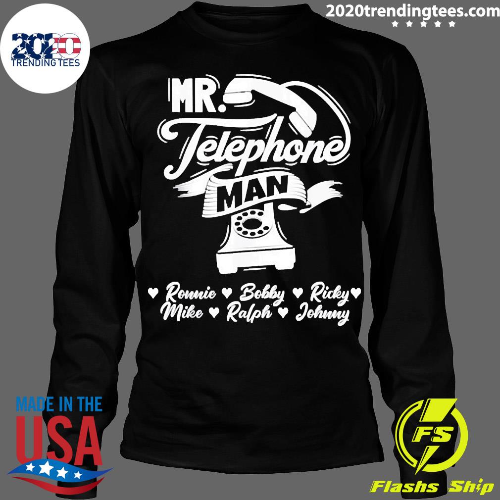 Official mr. Telephone Man Ronnie Bobby Ricky Mike - Adult & Kids T-Shirts, Sweatshirts & Hoodies apparel design preview 4
