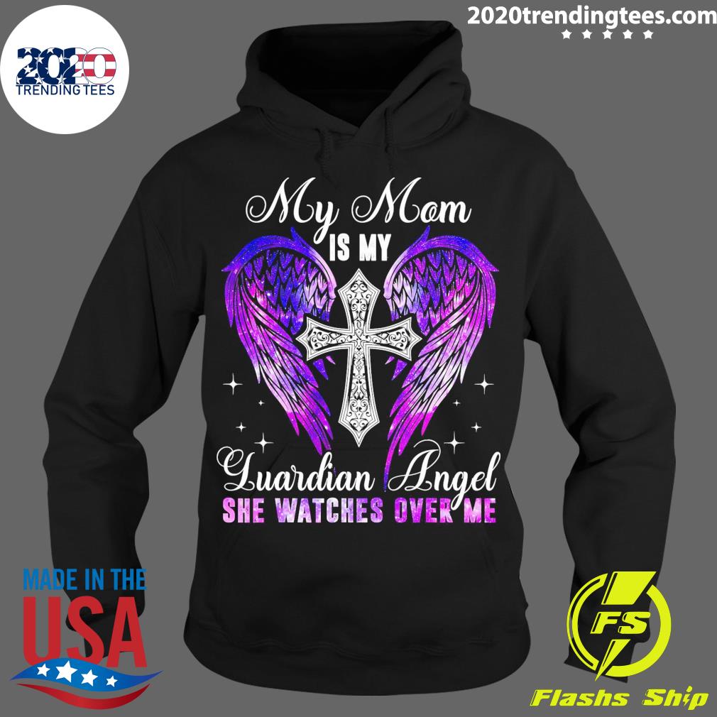 Official my Dad Is Guardian Angel He Watches Over Me - Adult & Kids T-Shirts, Sweatshirts & Hoodies apparel design preview 2