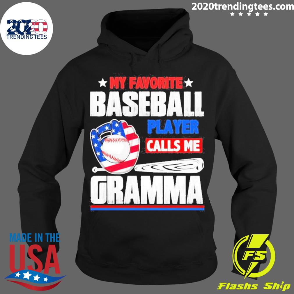 Official my Favorite Baseball Player Calls Me Grandma - Adult & Kids T-Shirts, Sweatshirts & Hoodies apparel design preview 2