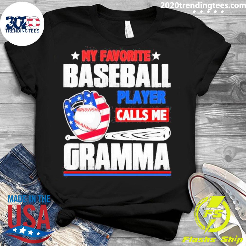 Official my Favorite Baseball Player Calls Me Grandma - Adult & Kids T-Shirts, Sweatshirts & Hoodies apparel design preview 3