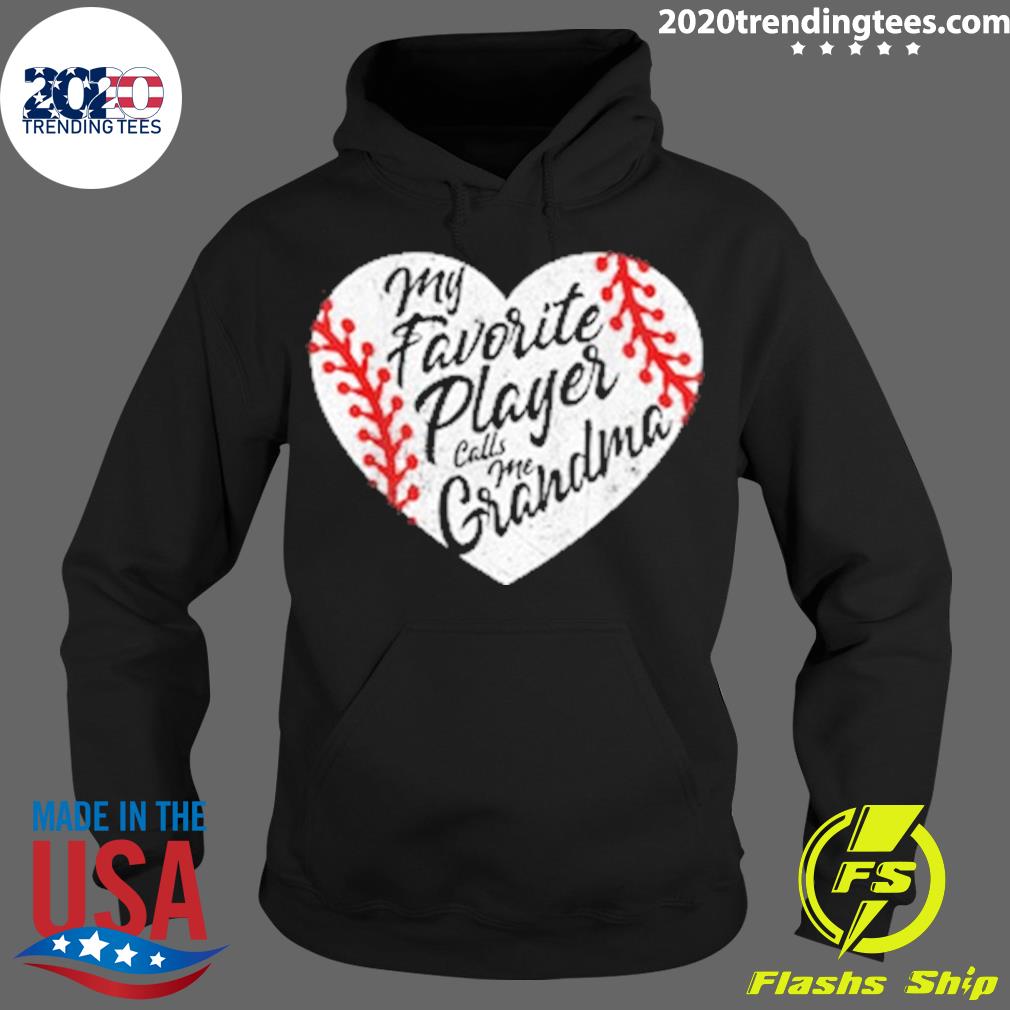 Official my favorite player calls me grandma baseball - Adult & Kids T-Shirts, Sweatshirts & Hoodies apparel design preview 2