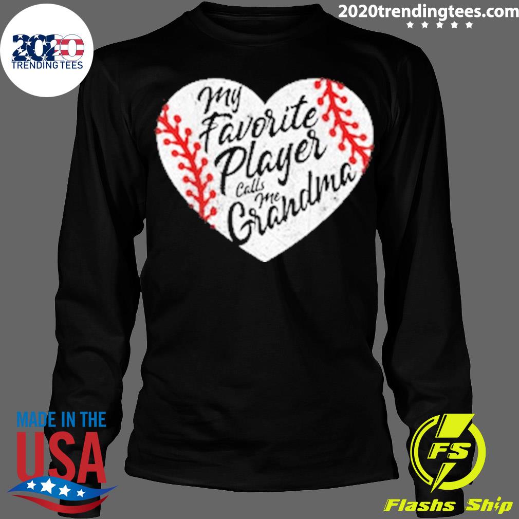 Official my favorite player calls me grandma baseball - Adult & Kids T-Shirts, Sweatshirts & Hoodies apparel design preview 4