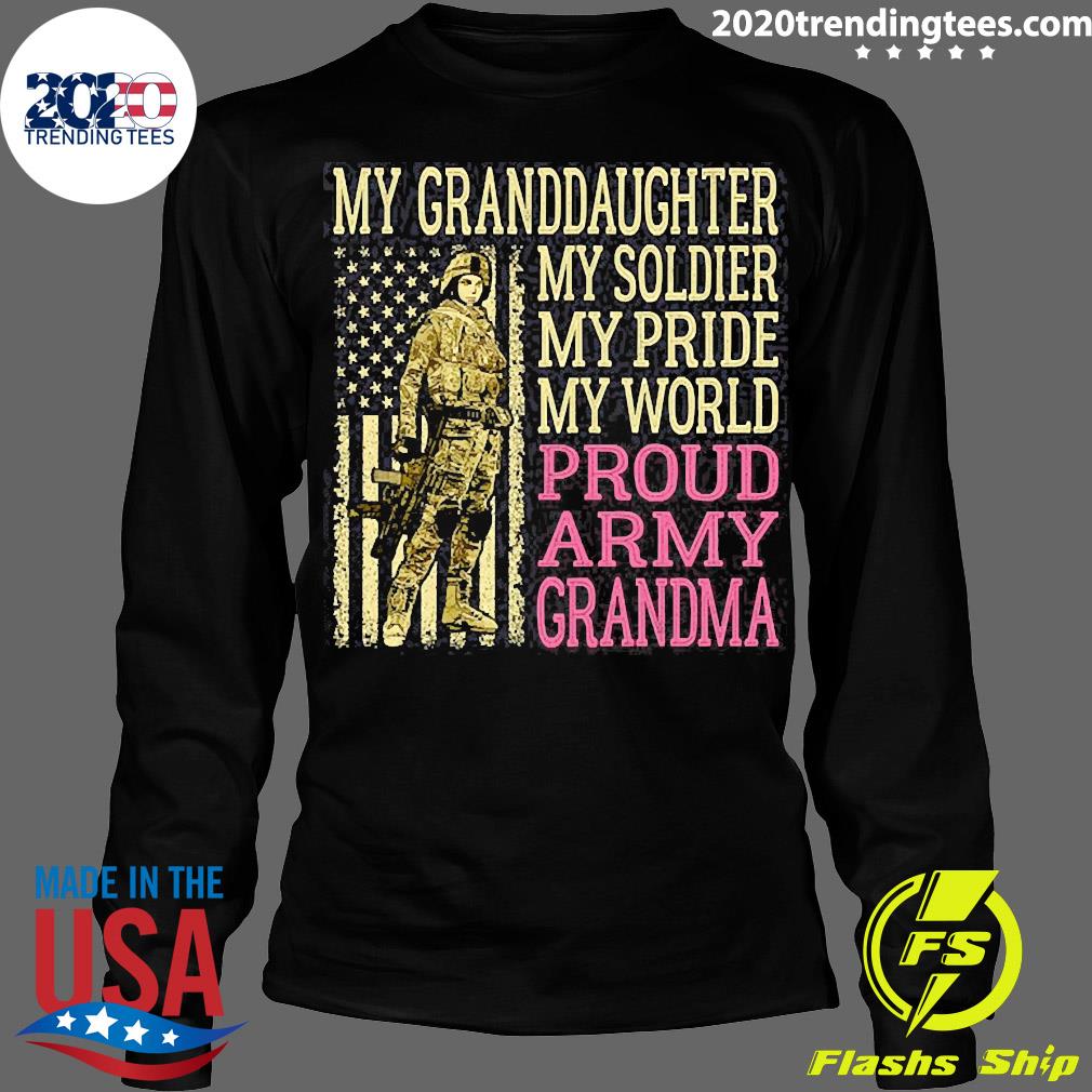 Official My Granddaughter Soldier Hero Proud Army - Adult & Kids T-Shirts, Sweatshirts & Hoodies apparel design preview 4