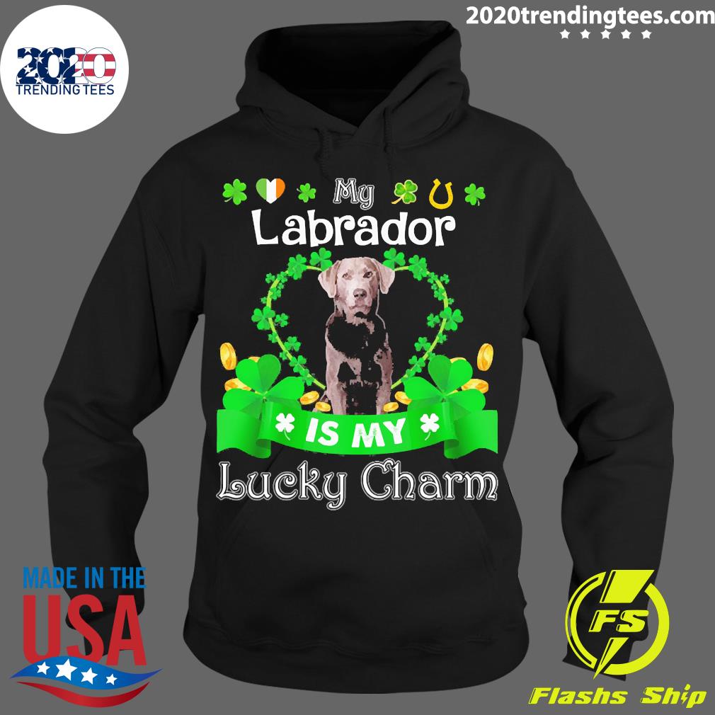 Official my Silver Labrador Dog Is Lucky Charm - Adult & Kids T-Shirts, Sweatshirts & Hoodies apparel design preview 2