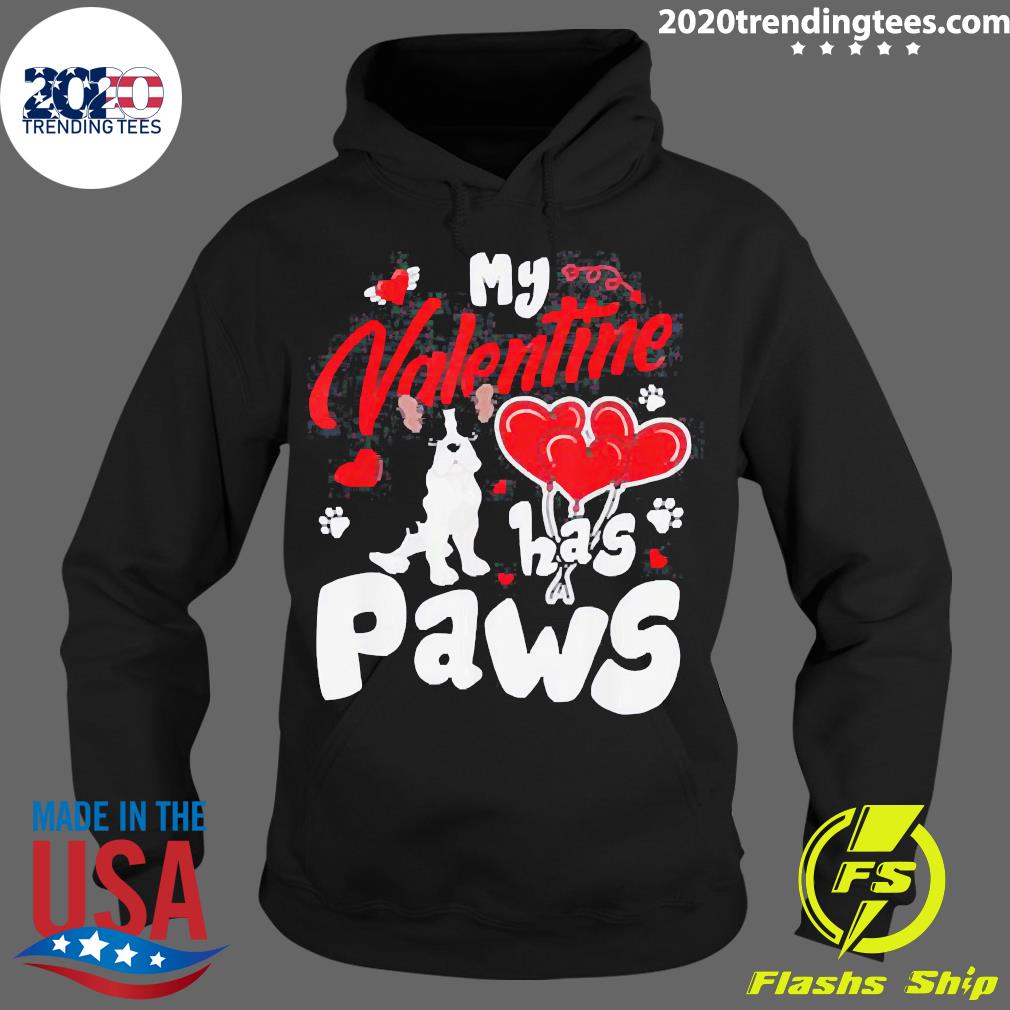 Official My Valentine Has Paws Animal Lovers - Adult & Kids T-Shirts, Sweatshirts & Hoodies apparel design preview 2
