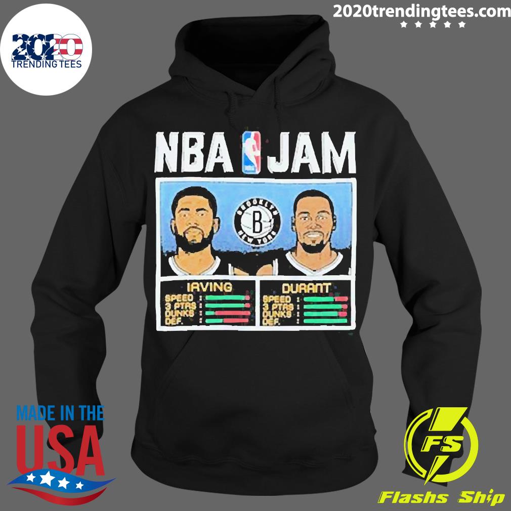 Official NBA Jam Nets Irving And Durant - Adult & Kids T-Shirts, Sweatshirts & Hoodies apparel design preview 2