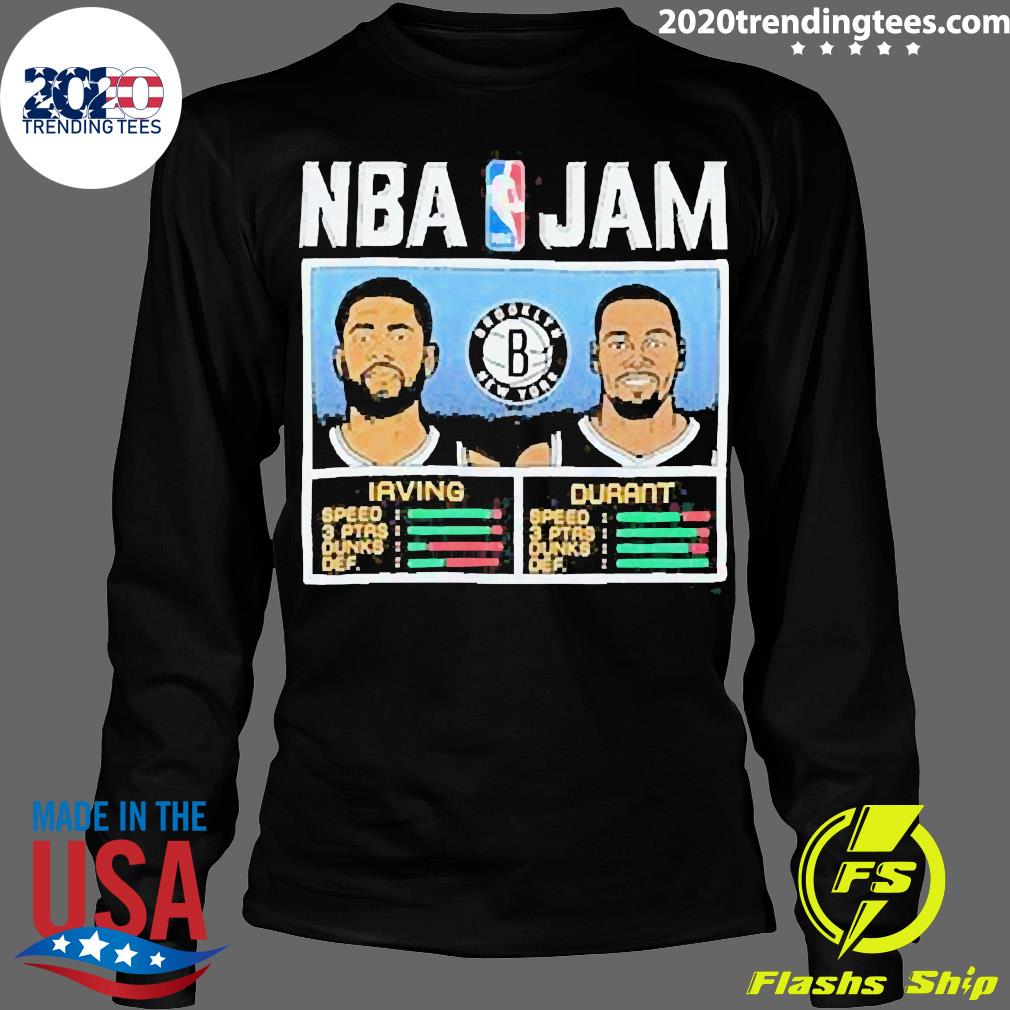 Official NBA Jam Nets Irving And Durant - Adult & Kids T-Shirts, Sweatshirts & Hoodies apparel design preview 4