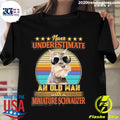 Official never Underestimate An Old Man With A Grey - Adult & Kids T-Shirts, Sweatshirts & Hoodies apparel design preview 1