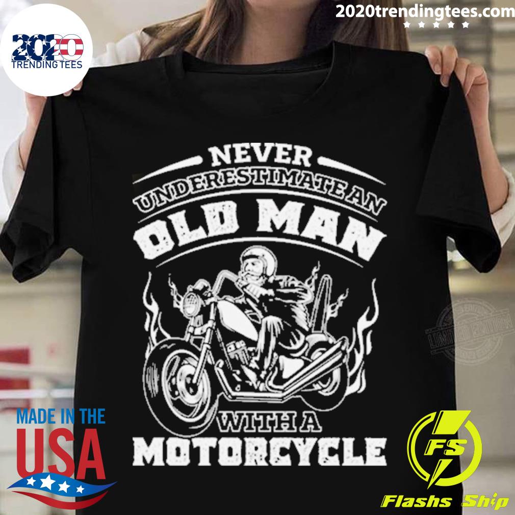 Official never Underestimate An Old Man With A - Adult & Kids T-Shirts, Sweatshirts & Hoodies apparel design preview 1