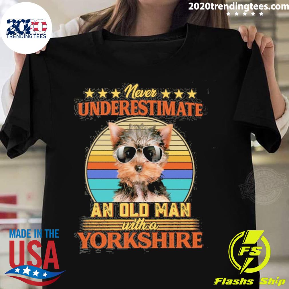Official never Underestimate An Old Man With A - Adult & Kids T-Shirts, Sweatshirts & Hoodies apparel design preview 1