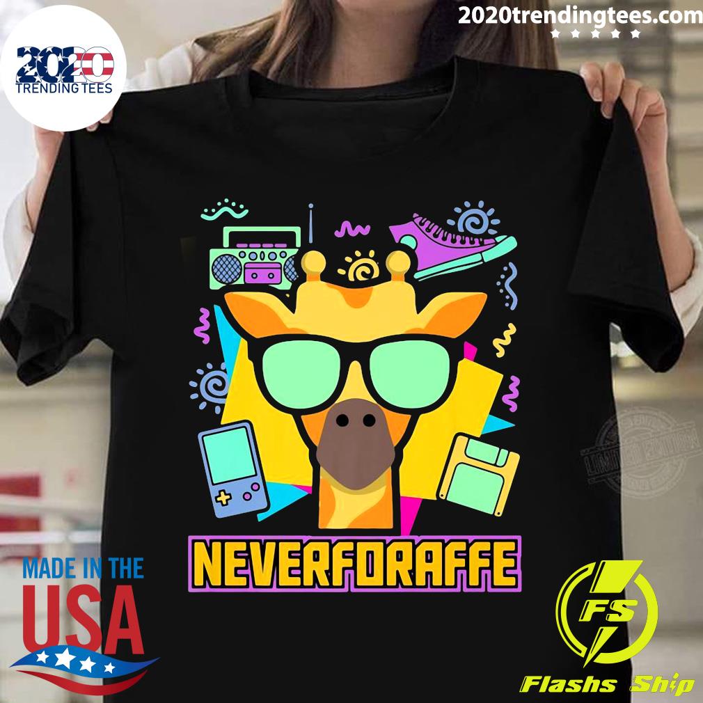 Official Neverforaffe Giraffe 90s - Adult & Kids T-Shirts, Sweatshirts & Hoodies apparel design preview 1