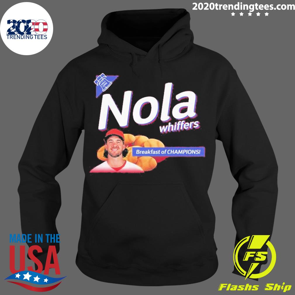 Official nola Whiffers Aaron Breakfast Of Champions - Adult & Kids T-Shirts, Sweatshirts & Hoodies apparel design preview 2