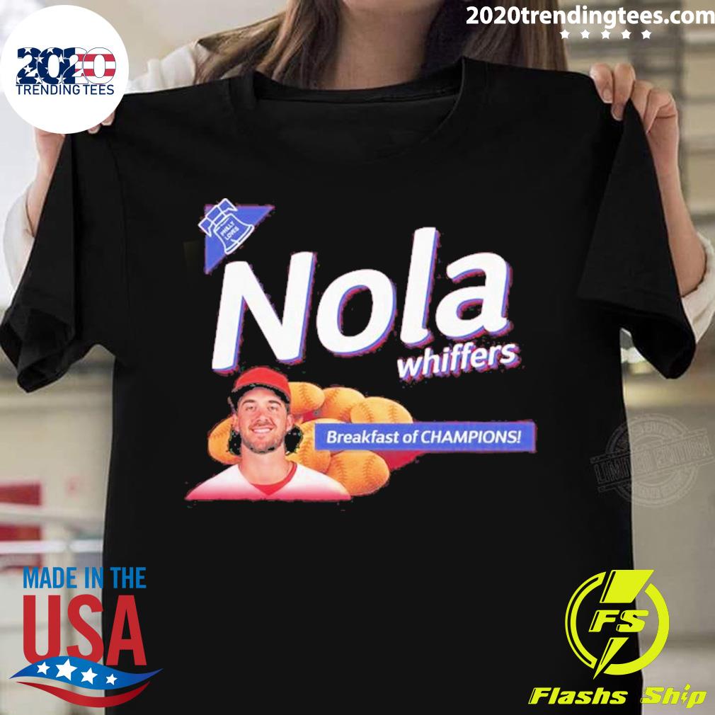 Official nola Whiffers Aaron Breakfast Of Champions - Adult & Kids T-Shirts, Sweatshirts & Hoodies apparel design preview 1