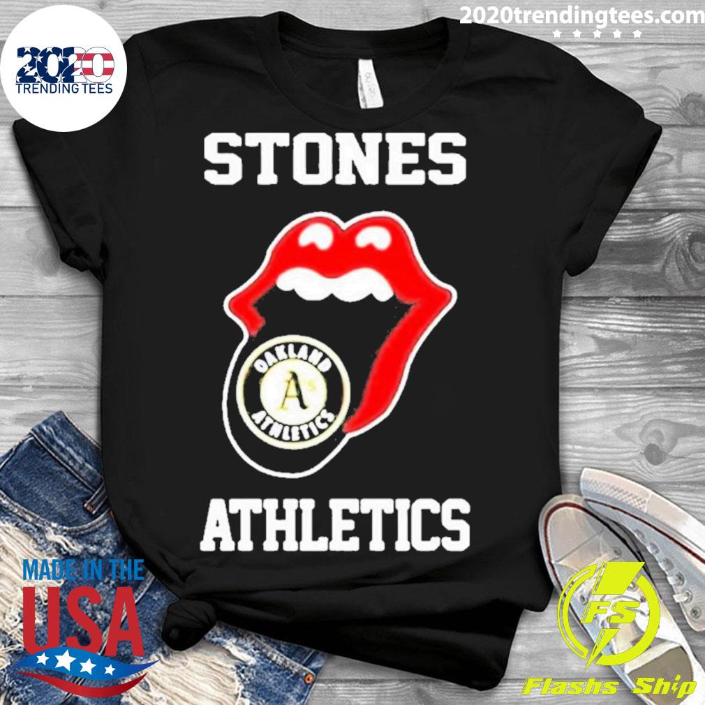 Official oakland Athletics Stones - Adult & Kids T-Shirts, Sweatshirts & Hoodies apparel design preview 3