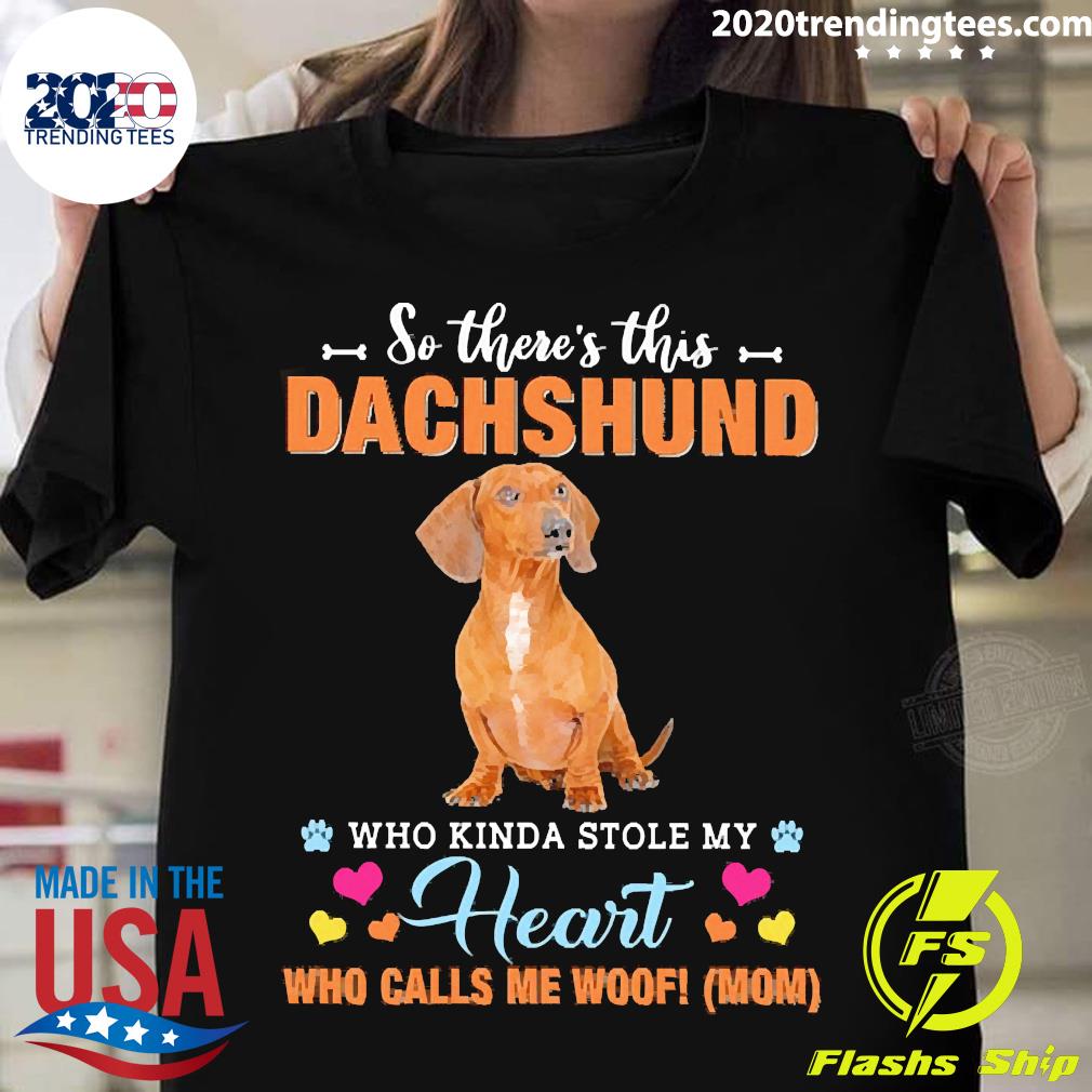 Official A Dog Kinda Stole My Heart So There's This - Adult & Kids T-Shirts, Sweatshirts & Hoodies apparel design preview 1