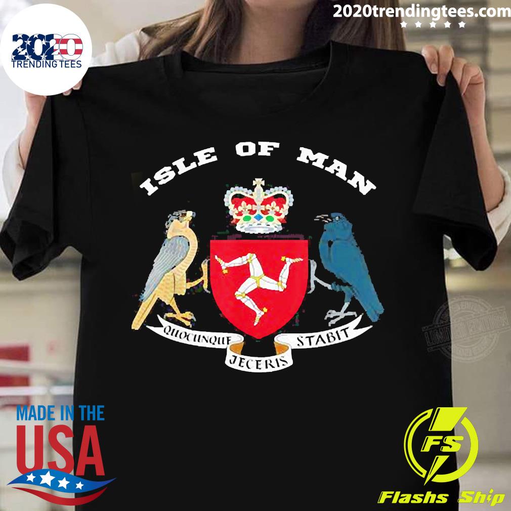 Official Isle of Man Coat Arms arm Flag Manx - Adult & Kids T-Shirts, Sweatshirts & Hoodies apparel design preview 1