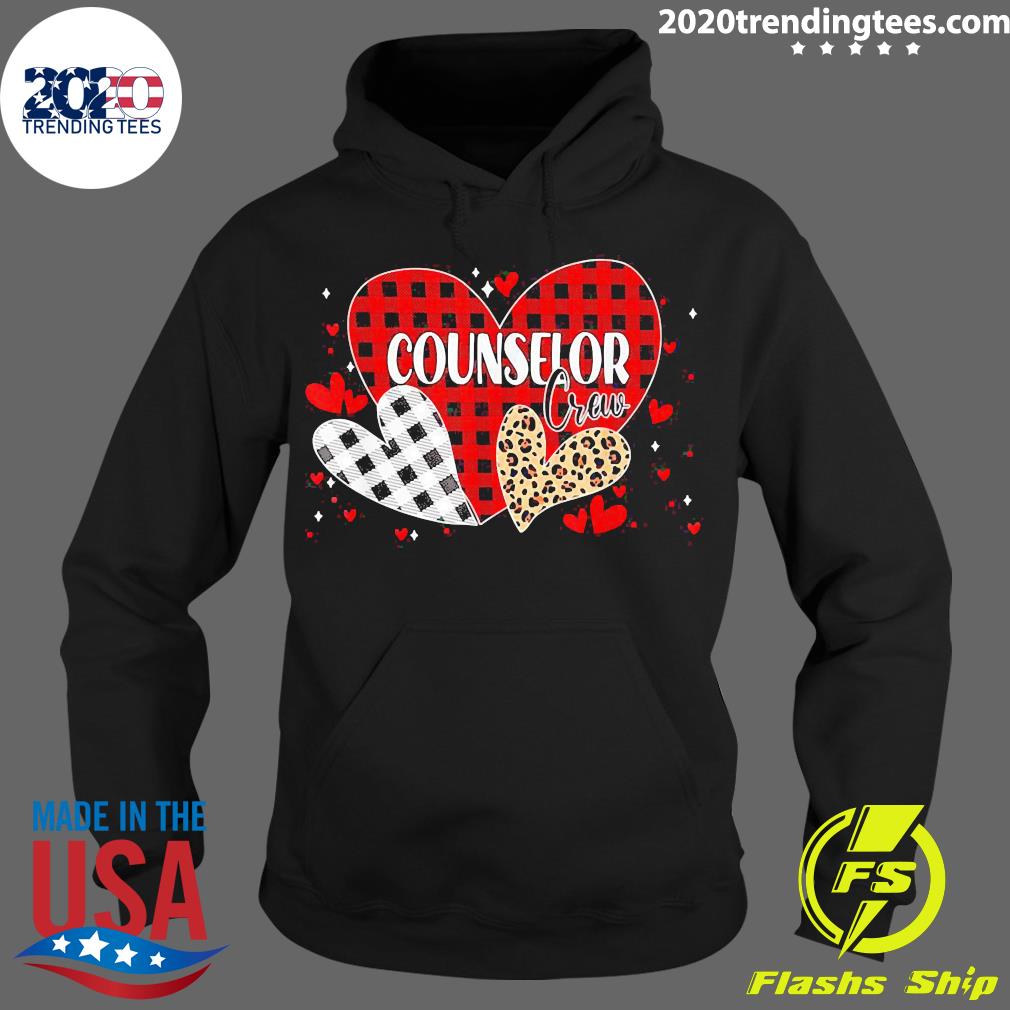 Official Three Leopard Plaid Hearts Counselor Crew - Adult & Kids T-Shirts, Sweatshirts & Hoodies apparel design preview 2