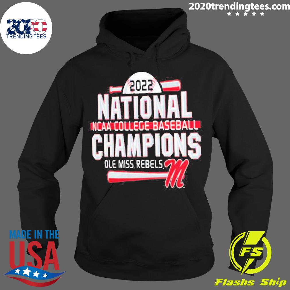 Official ole Miss Rebels 2022 NCAA Men's Baseball - Adult & Kids T-Shirts, Sweatshirts & Hoodies apparel design preview 2