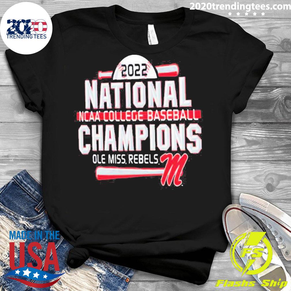 Official ole Miss Rebels 2022 NCAA Men's Baseball - Adult & Kids T-Shirts, Sweatshirts & Hoodies apparel design preview 3