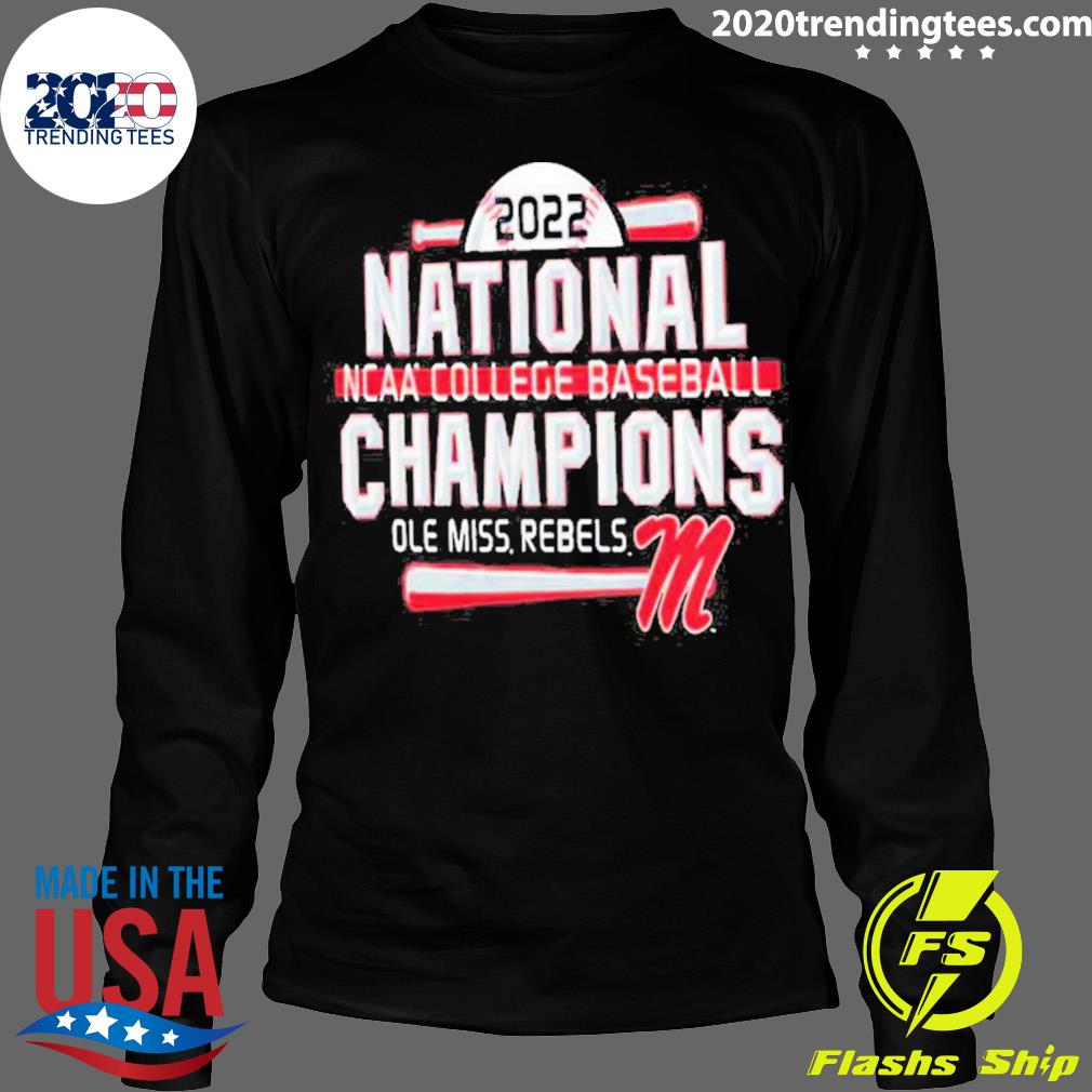 Official ole Miss Rebels 2022 NCAA Men's Baseball - Adult & Kids T-Shirts, Sweatshirts & Hoodies apparel design preview 4