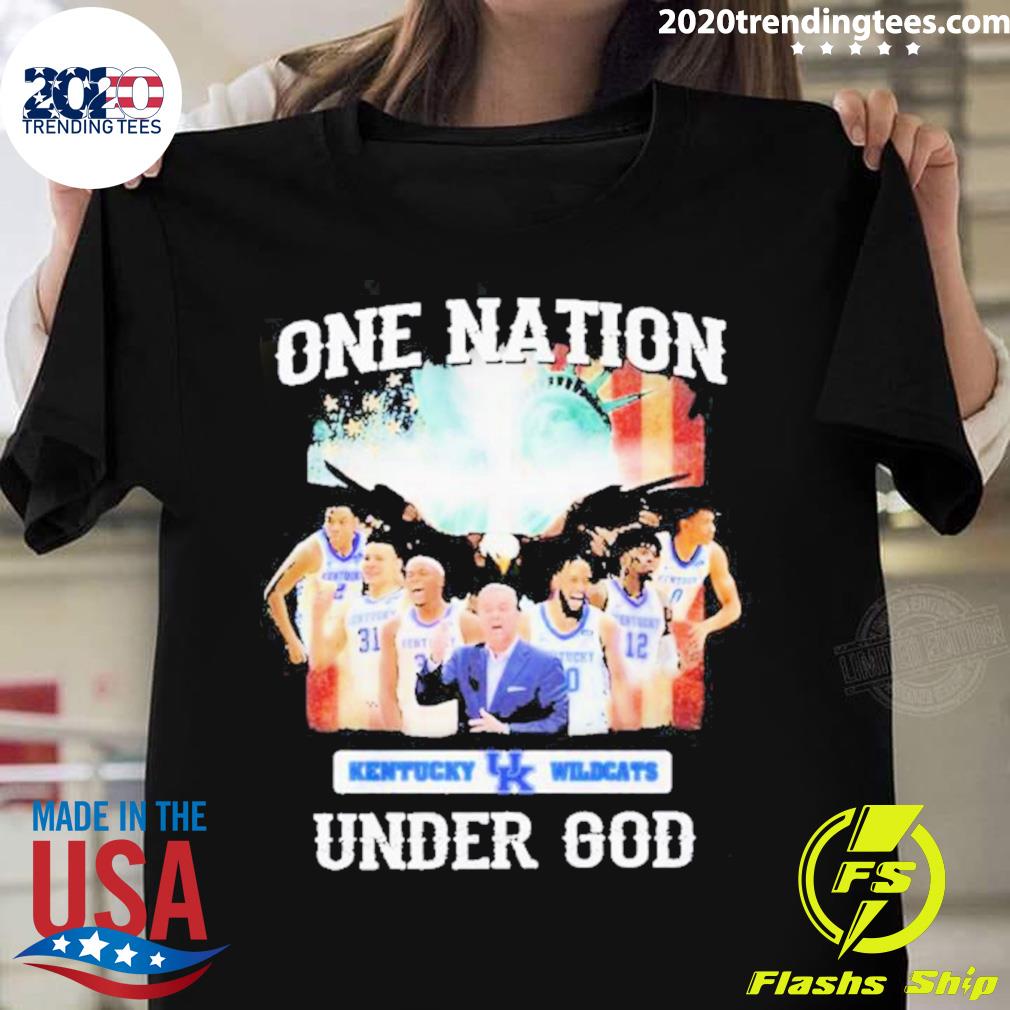 Official one Nation Kentucky Uk Wildcats Under God - Adult & Kids T-Shirts, Sweatshirts & Hoodies apparel design preview 1