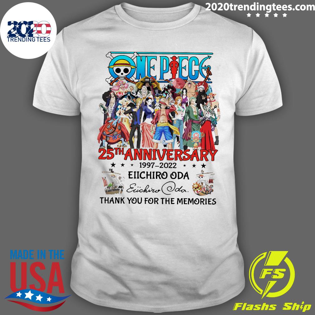 Official One Piece 25 Years 1997-2022 Eiichiro Oda - Adult & Kids T-Shirts, Sweatshirts & Hoodies apparel design preview 1