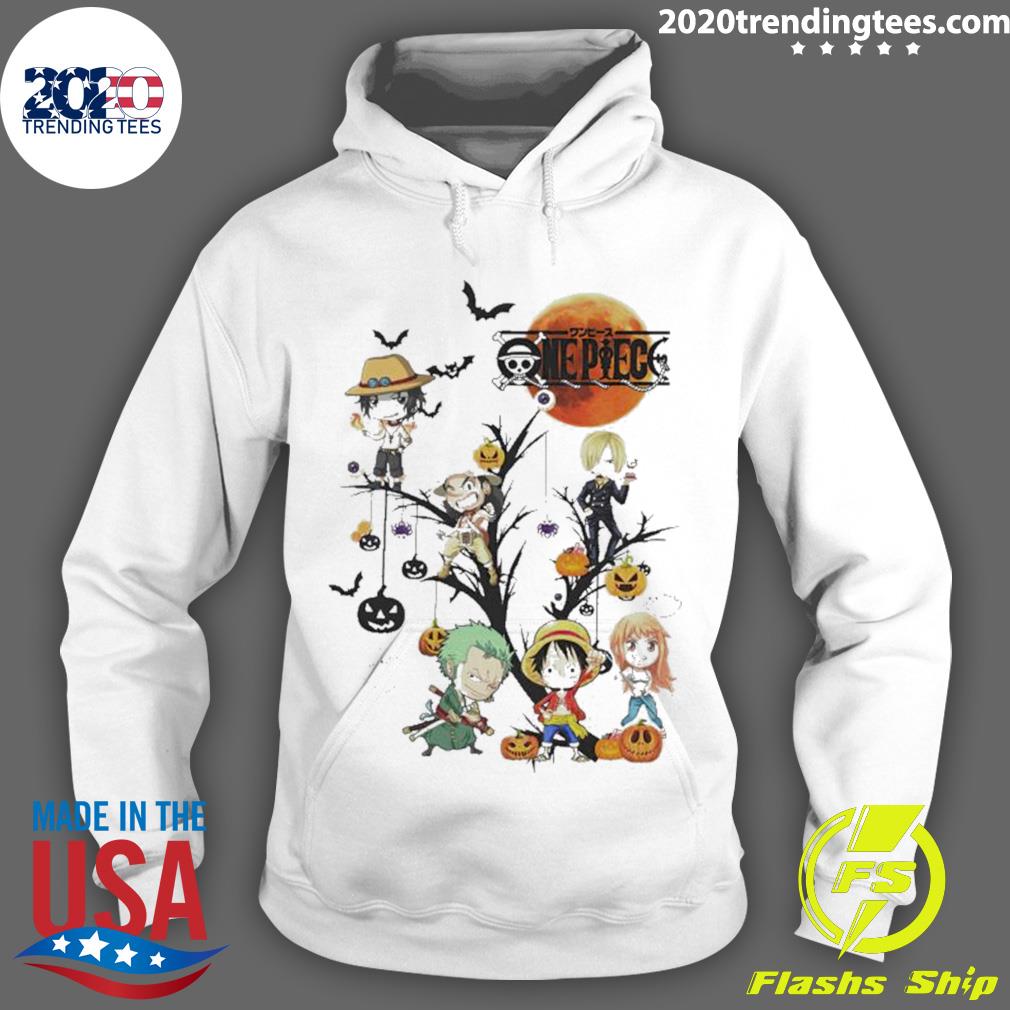 Official one Piece Characters Chibi Halloween Tree - Adult & Kids T-Shirts, Sweatshirts & Hoodies apparel design preview 2