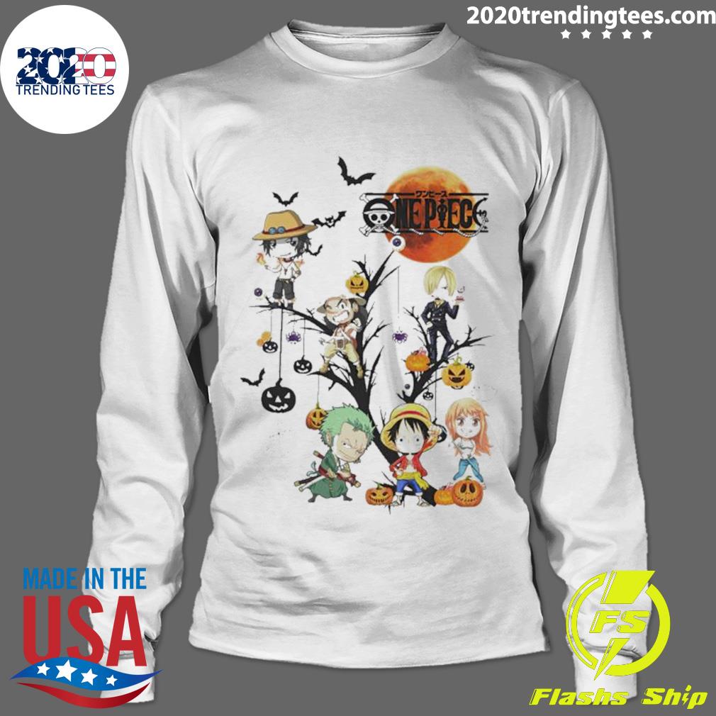 Official one Piece Characters Chibi Halloween Tree - Adult & Kids T-Shirts, Sweatshirts & Hoodies apparel design preview 4