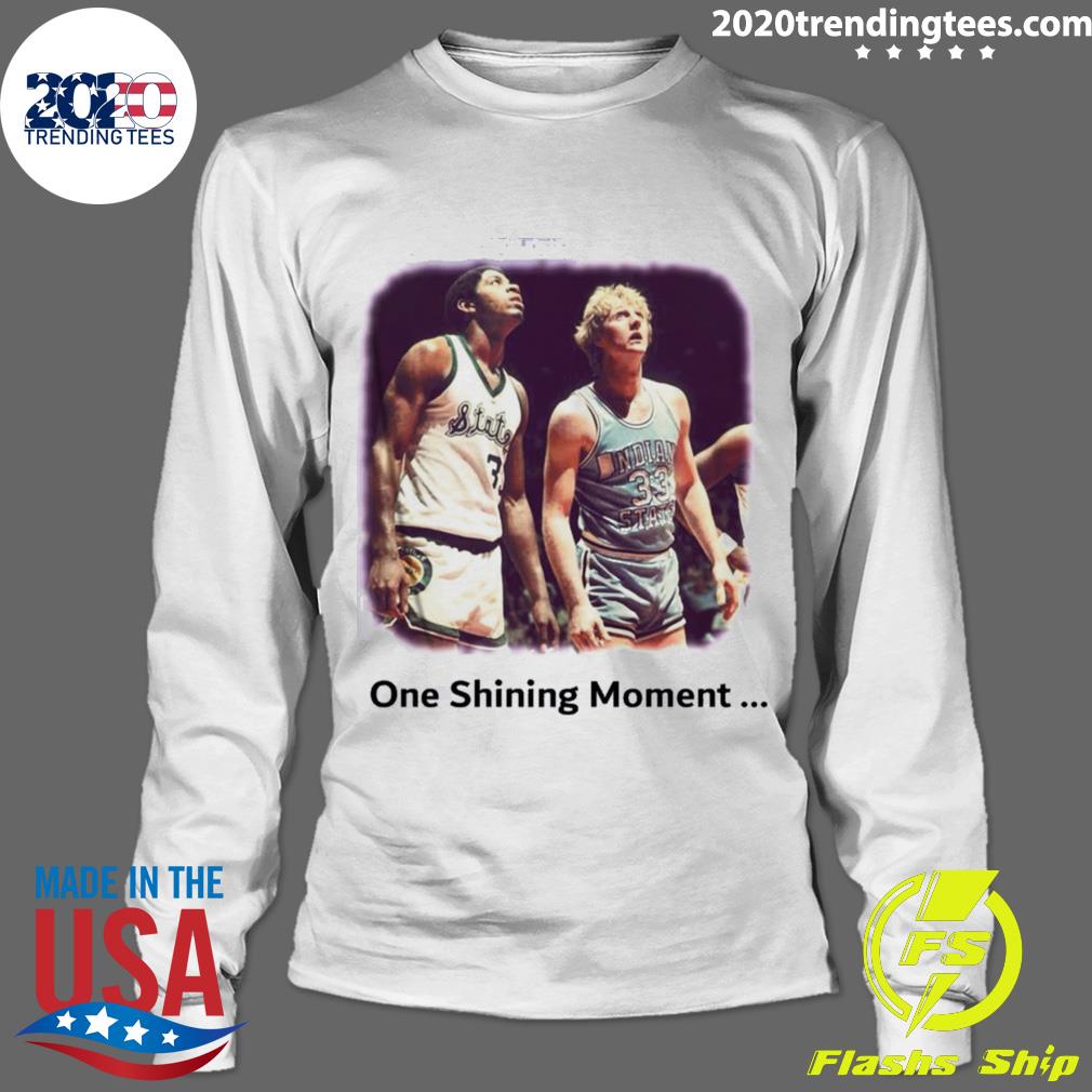 Official one Shining Moment Magic Bird - Adult & Kids T-Shirts, Sweatshirts & Hoodies apparel design preview 4