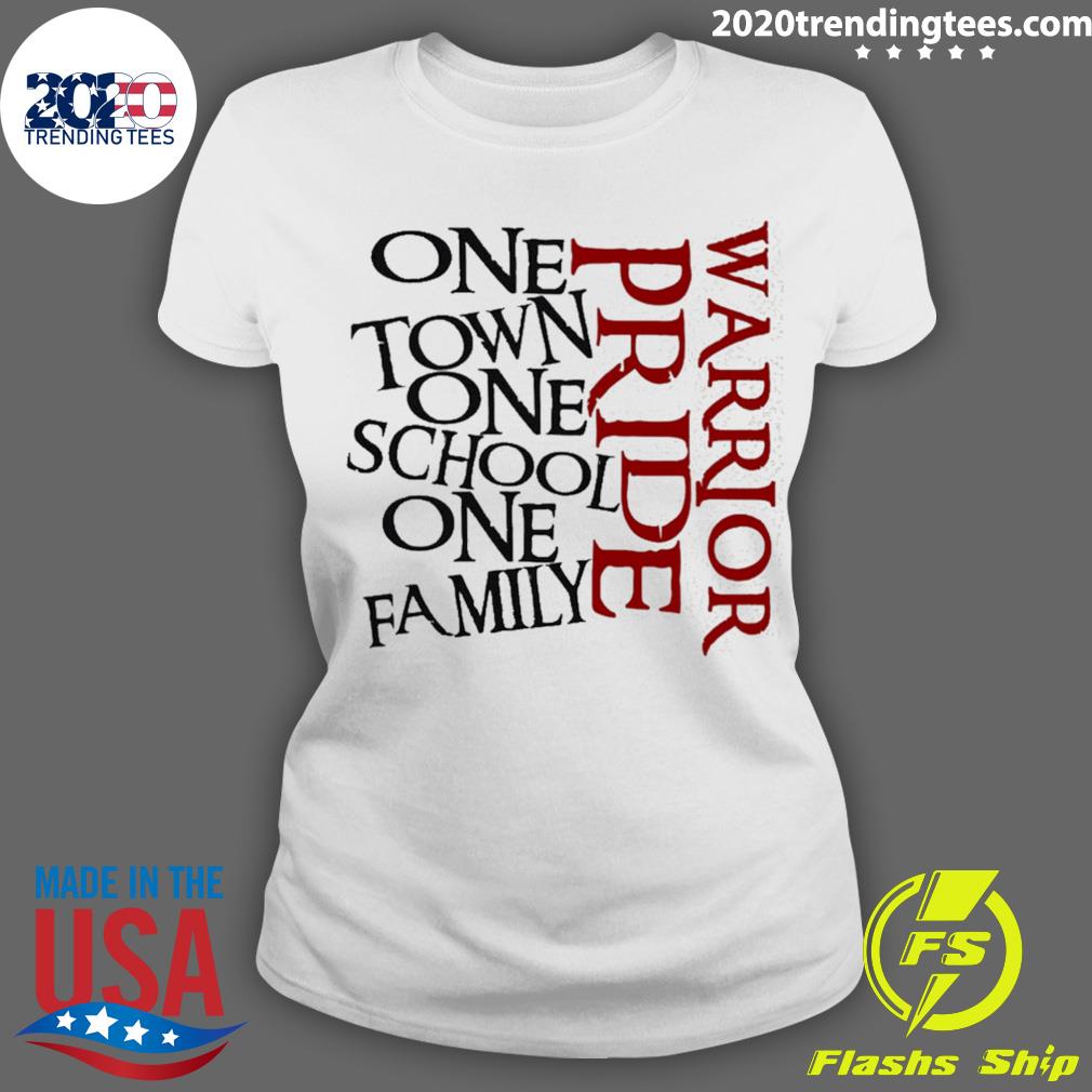 Official one Town School Family Warrior Pride - Adult & Kids T-Shirts, Sweatshirts & Hoodies apparel design preview 3
