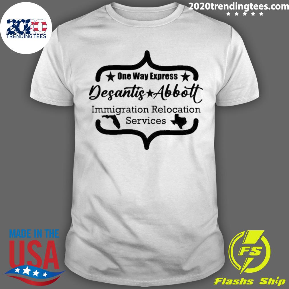 Official one Way Express Desantis Abbott - Adult & Kids T-Shirts, Sweatshirts & Hoodies apparel design preview 1