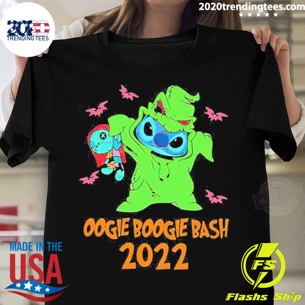 Official oogie Boogie Bash 2022 Stitch Angel - Adult & Kids T-Shirts, Sweatshirts & Hoodies apparel design preview 1