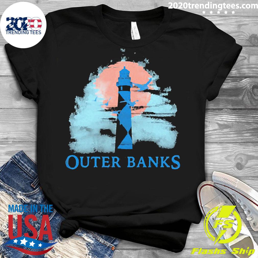 Official Outer Banks Lighthouse Logo Pocket - Adult & Kids T-Shirts, Sweatshirts & Hoodies apparel design preview 3