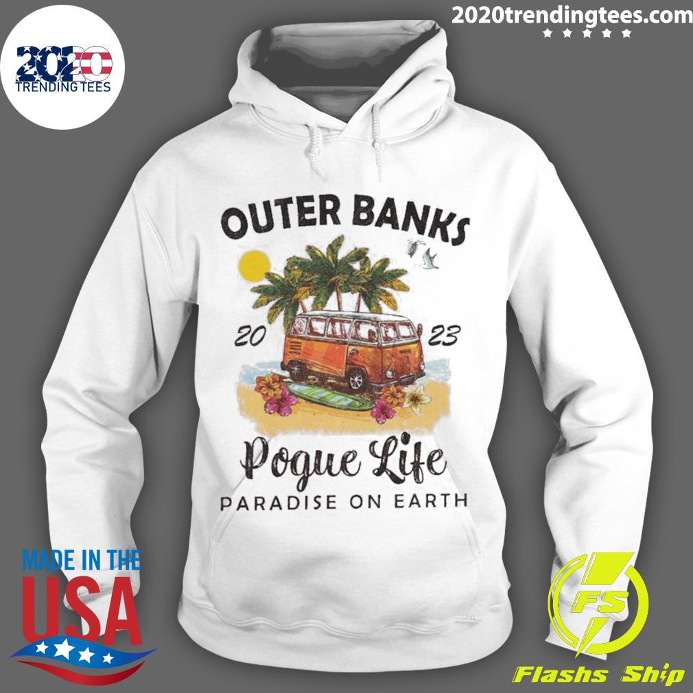 Official outer Banks Pogue Life 2023 Paradise On - Adult & Kids T-Shirts, Sweatshirts & Hoodies apparel design preview 2