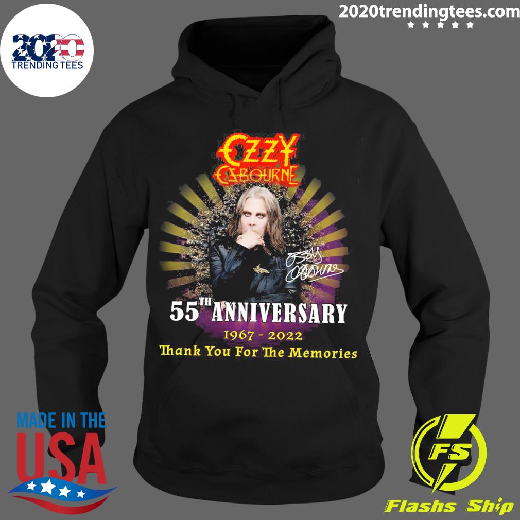 Official ozzy Osbourne Signature 55th Anniversary - Adult & Kids T-Shirts, Sweatshirts & Hoodies apparel design preview 2