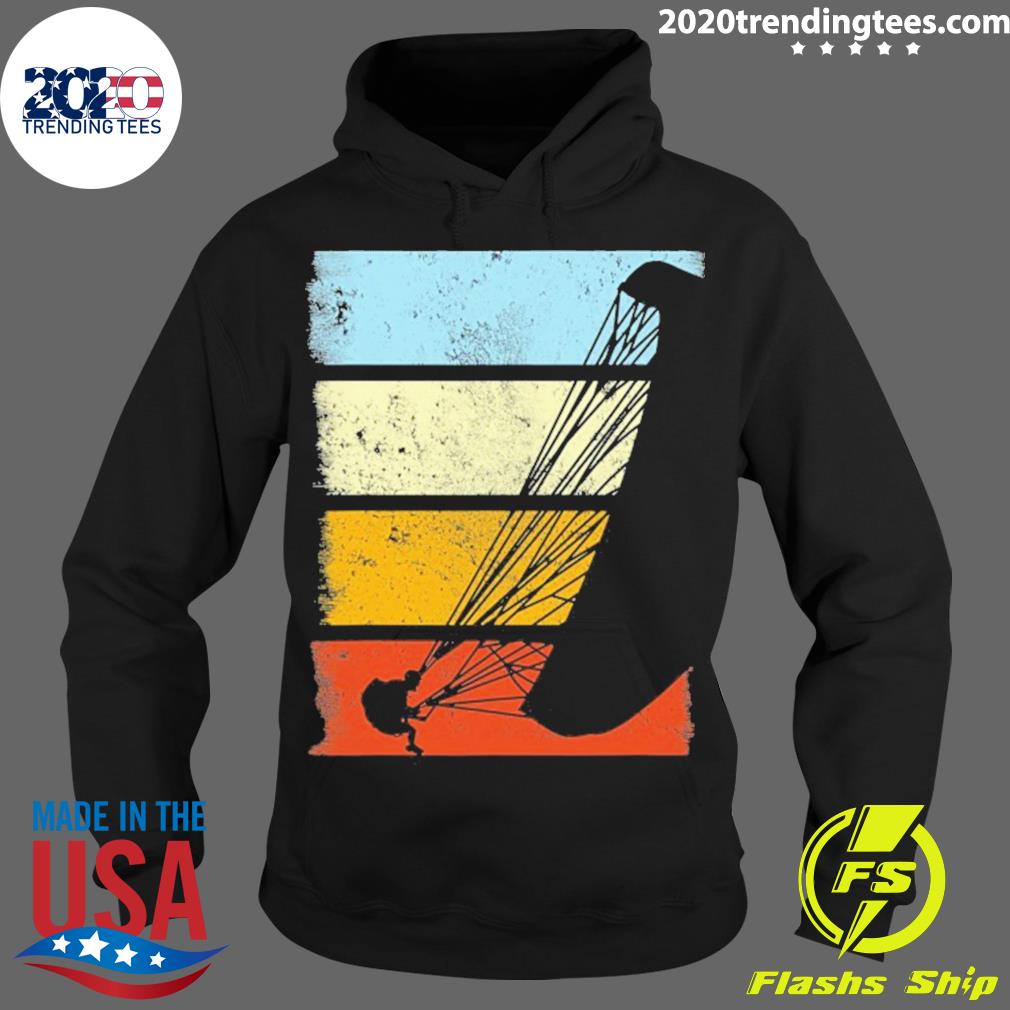 Official paragliding Pilot Vintage Sunset - Adult & Kids T-Shirts, Sweatshirts & Hoodies apparel design preview 2