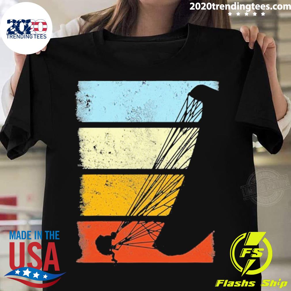 Official paragliding Pilot Vintage Sunset - Adult & Kids T-Shirts, Sweatshirts & Hoodies apparel design preview 1