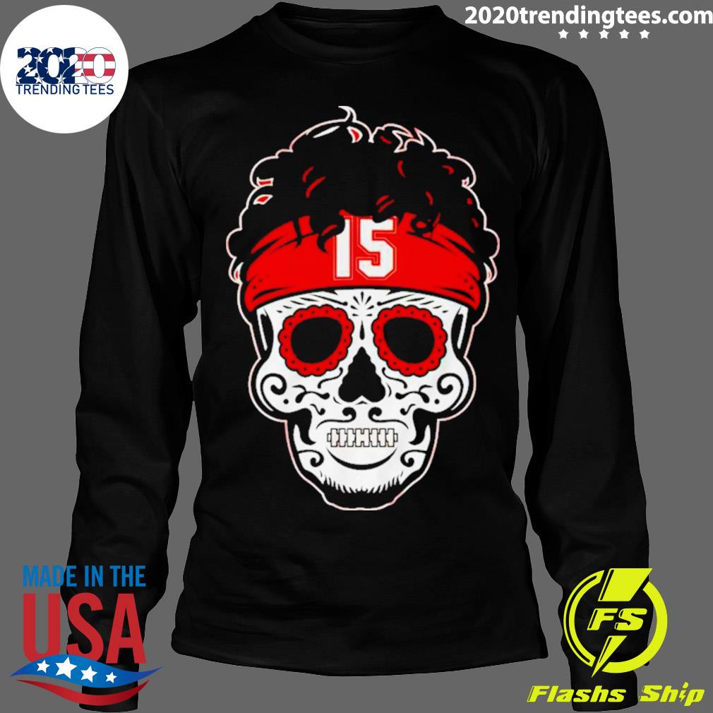 Official patrick Mahomes Sugar Skull - Adult & Kids T-Shirts, Sweatshirts & Hoodies apparel design preview 4