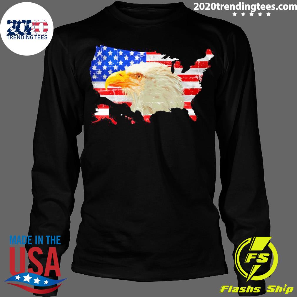Official patriotic Eagle 4th of July USA American Map - Adult & Kids T-Shirts, Sweatshirts & Hoodies apparel design preview 4