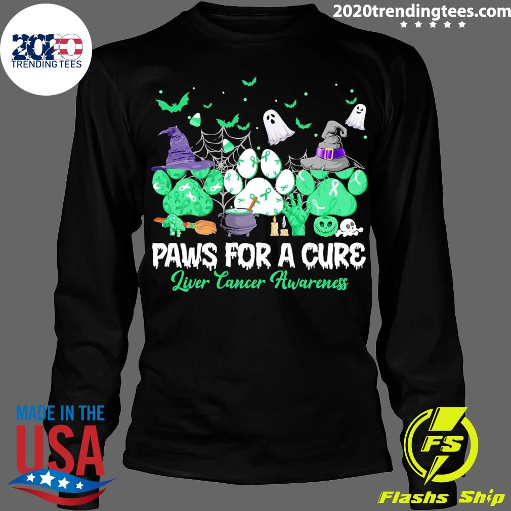 Official paws For A Cure Liver Cancer Awareness - Adult & Kids T-Shirts, Sweatshirts & Hoodies apparel design preview 4