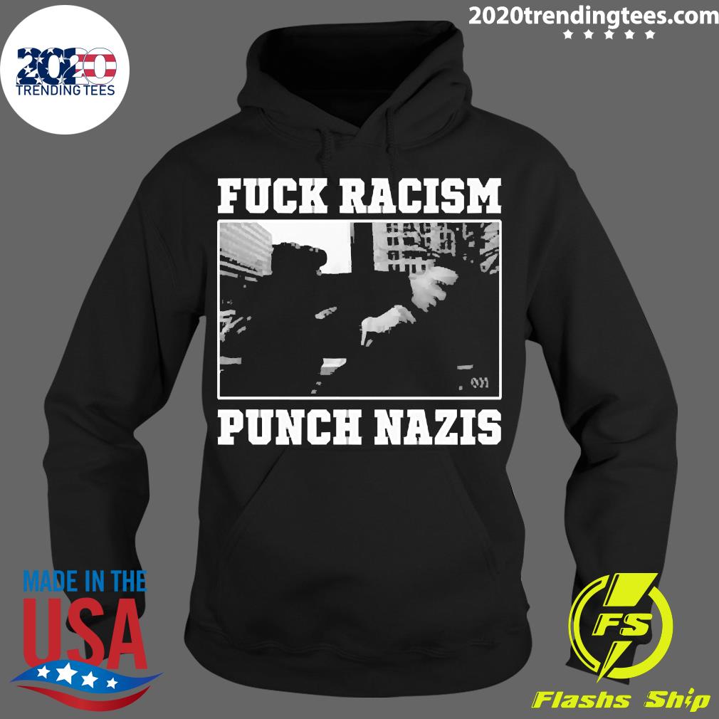 Official pedro L Gonzalez Fuck Racism Punch Nazis - Adult & Kids T-Shirts, Sweatshirts & Hoodies apparel design preview 2