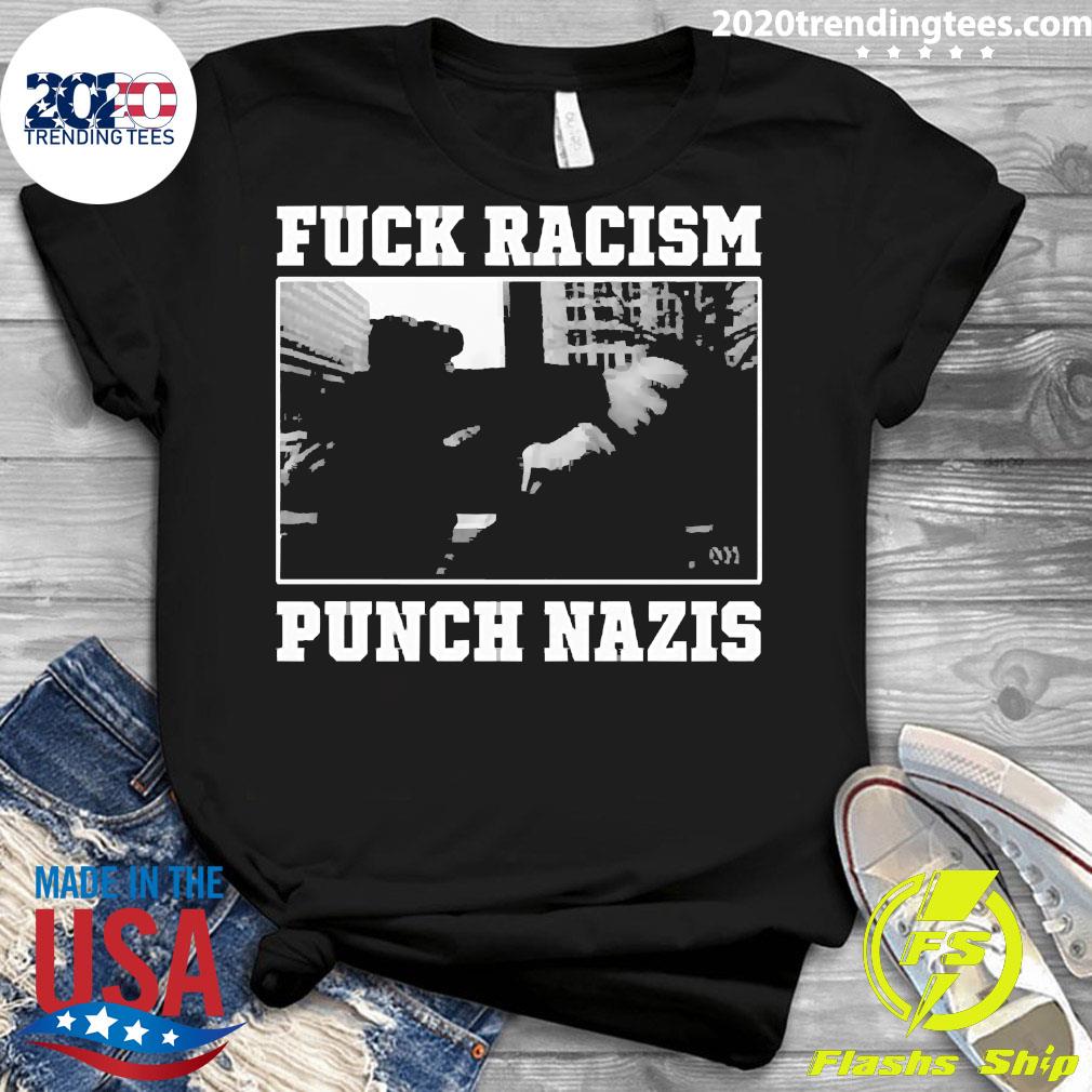 Official pedro L Gonzalez Fuck Racism Punch Nazis - Adult & Kids T-Shirts, Sweatshirts & Hoodies apparel design preview 3