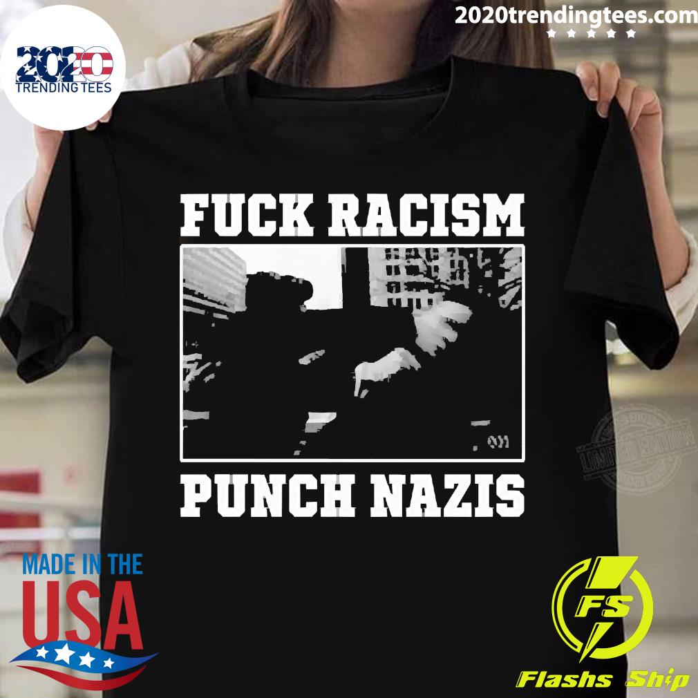 Official pedro L Gonzalez Fuck Racism Punch Nazis - Adult & Kids T-Shirts, Sweatshirts & Hoodies apparel design preview 1