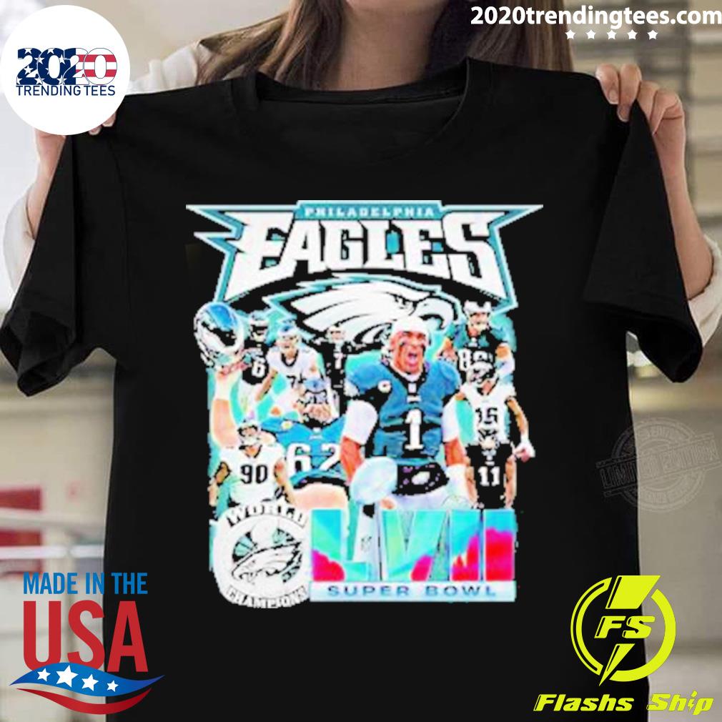 Official philadelphia Eagles Super Bowl Lvii 2023 - Adult & Kids T-Shirts, Sweatshirts & Hoodies apparel design preview 1