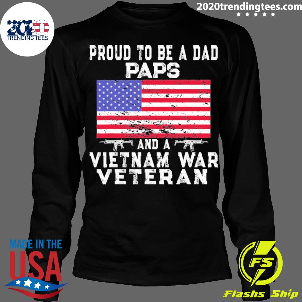 Official proud Dad Paps Vietnam Veteran Retro Us Flag - Adult & Kids T-Shirts, Sweatshirts & Hoodies apparel design preview 4