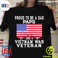 Official proud Dad Paps Vietnam Veteran Retro Us Flag - Adult & Kids T-Shirts, Sweatshirts & Hoodies apparel design preview 1