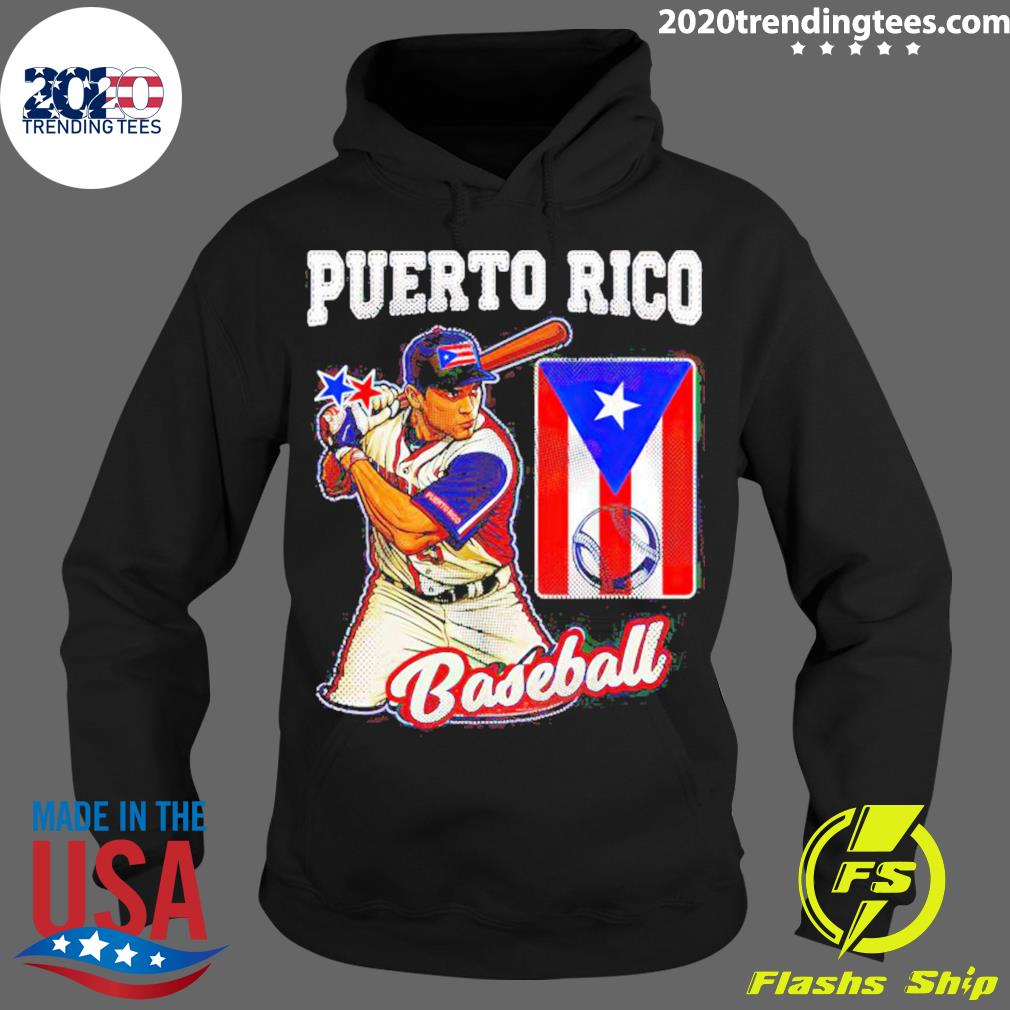 Official puerto Rico Baseball Pr Boricua Player - Adult & Kids T-Shirts, Sweatshirts & Hoodies apparel design preview 2